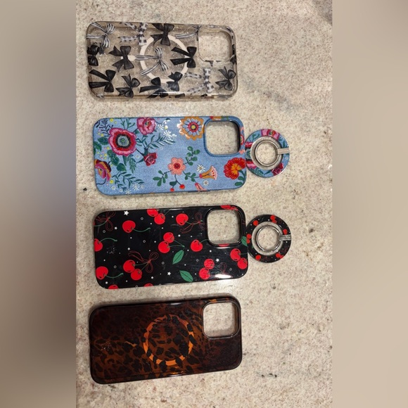 Stylish Velvet Caviar Phone Case Bundle - Floral, Cherry, Bow, Leopard Designs - Picture 9 of 9